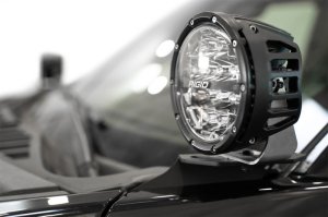 Ford F150 Ditch Light Brackets - Driver/Passenger Side - Addictive Desert Designs - 2-Stage Hammer Black Powder Coat - Black - `21-`27 Ford F150 Ditch Light Brackets - Driver/Passenger Side - Addictive Desert Designs - 2-Stage Hammer Black Powder Coat - Black - `21-`27